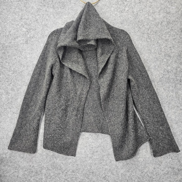 Eileen Fisher Cardigan Sweater Women Small Italian Mohair Open Front Hoodie